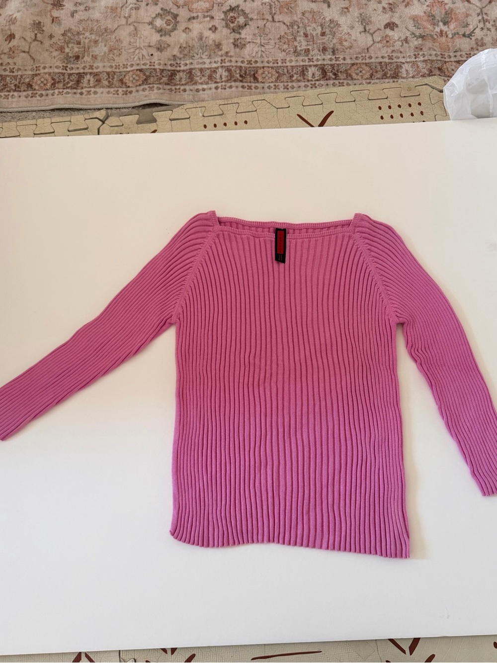 2000s Forever 21 Pink Ribbed Knit Top